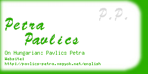 petra pavlics business card